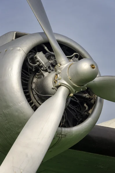 Propeller Engine Of An Old Aircraft.