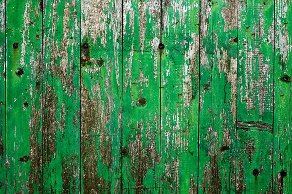 Old green wooden wall