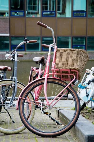 Bike with basket in Amsterdam