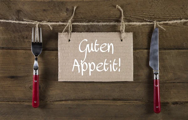 Bon appetite or enjoy your meal in german language. Advertising