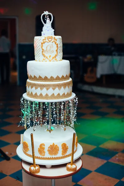 Wedding Cake with gold decoration