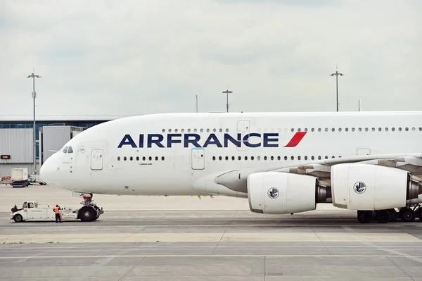 Air France A380 airplane on Charles de Gaulle International Airp