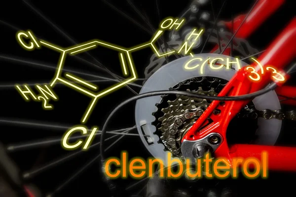 Clenbuterol is a doping agent in different sports disciplines like cycling, Chemical formula CLENBUTEROL, concept of doping in the sport