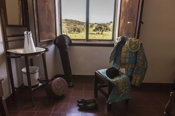 Room prepared to dress torero before you go to Bullring, taken in Seville, Spain