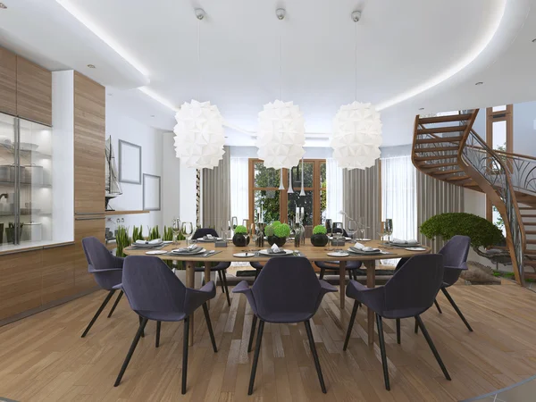 Luxury dining room in a contemporary style.