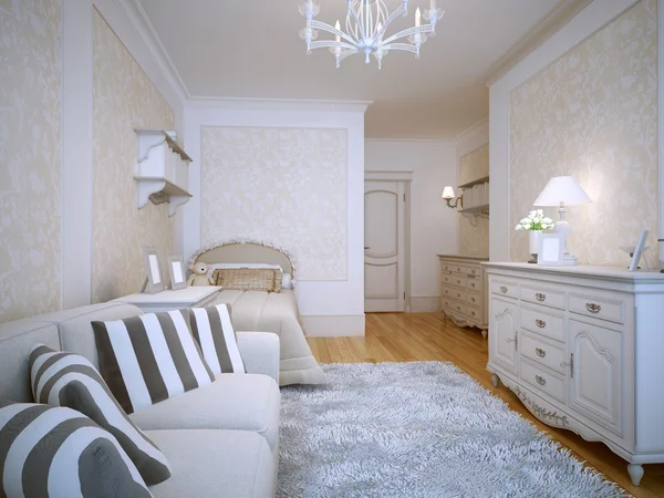 Stile classico spaziosa camera da letto — foto stock © kuprin33 ...