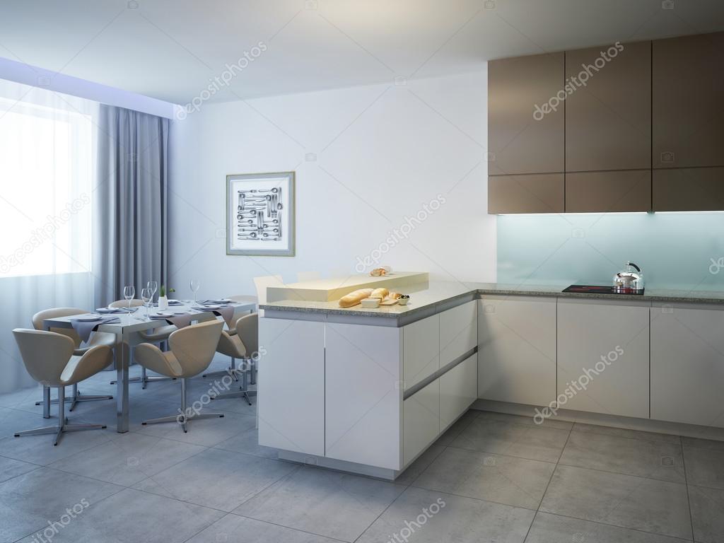 Kök med matbord modern stil — stockfotografi © kuprin33 #83413872