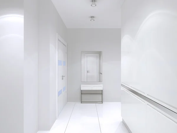 Minimalist style white corridor