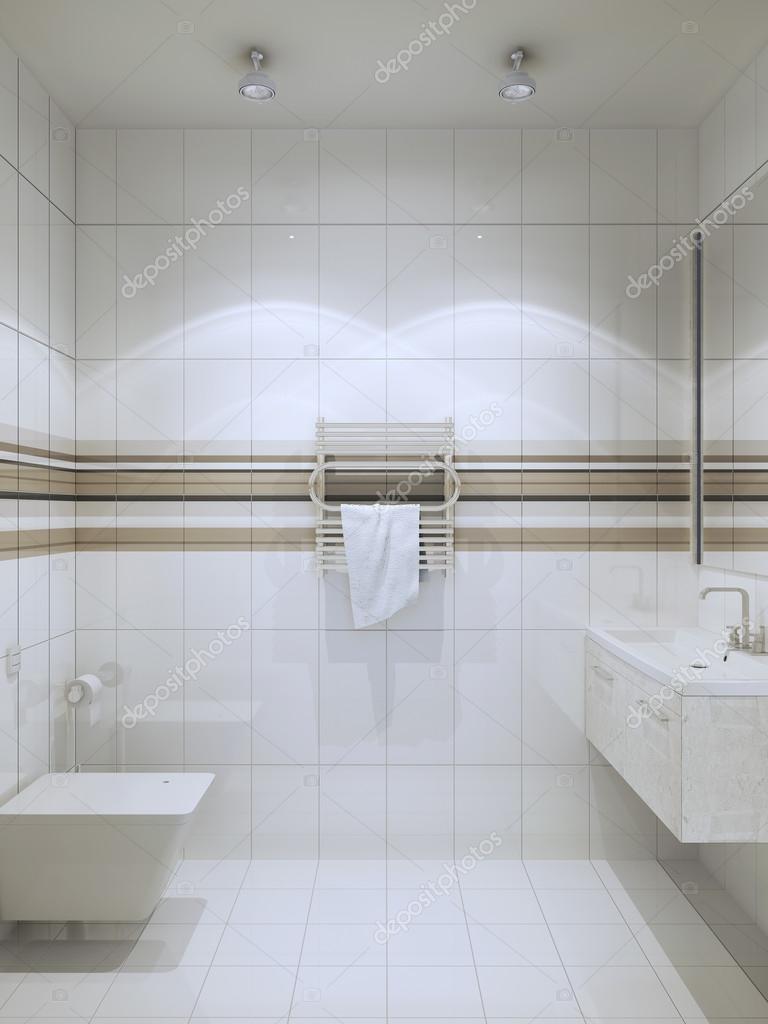 Samtida wc med vertikala plattsättning — stockfotografi © kuprin33 ...