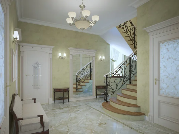Bright corridor of luxury house
