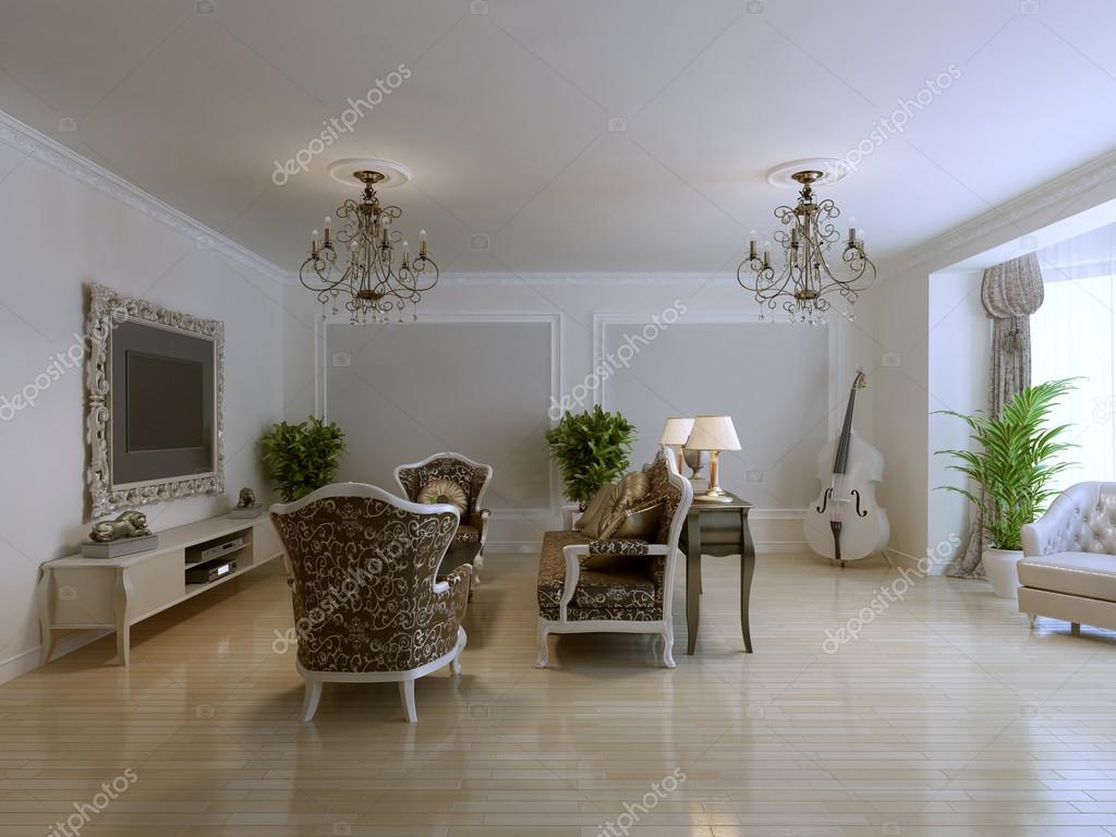 Ispirazione per soggiorno in stile classico di lusso — foto stock ...
