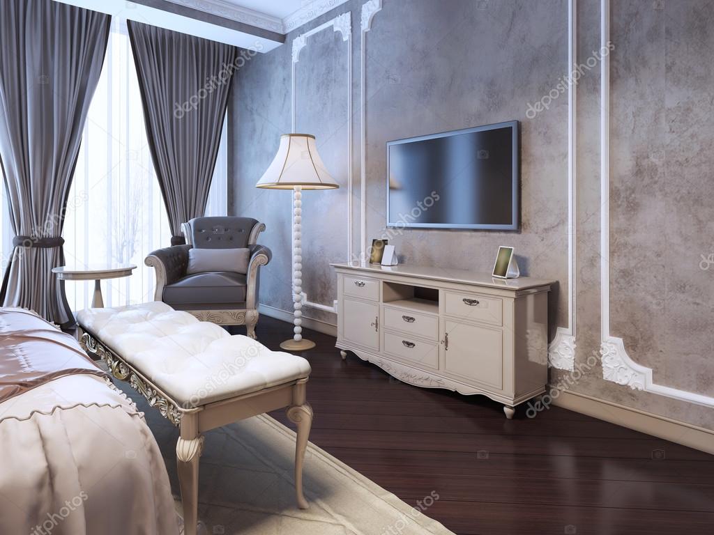 Idea di arredamento camera da letto lusso — foto stock © kuprin33 ...
