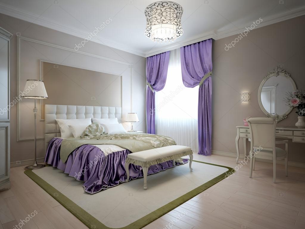 Stile classico elegante camera da letto — foto stock © kuprin33 ... Telaio letto