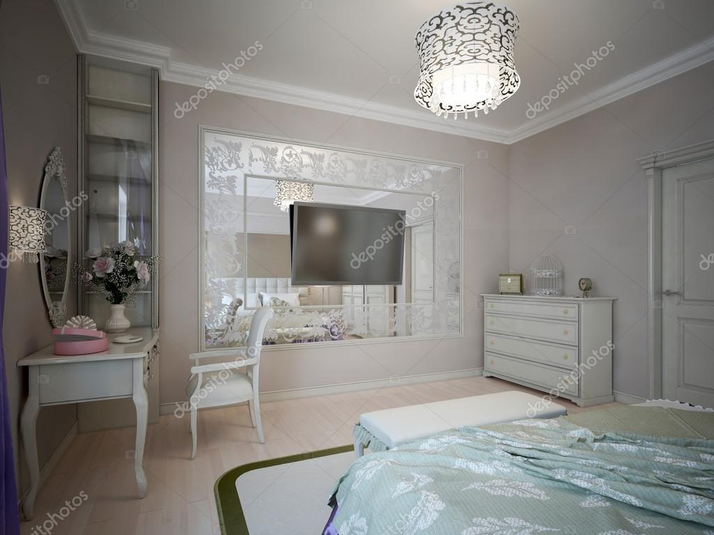 Design av sovrum med beiga väggar — stockfotografi © kuprin33 ...