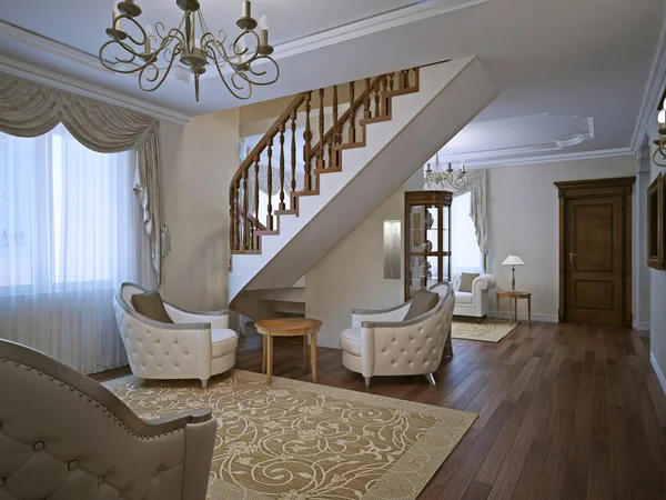 Elegant living room in private house