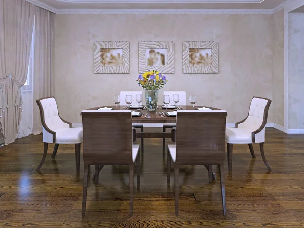 Design of dining room in private house