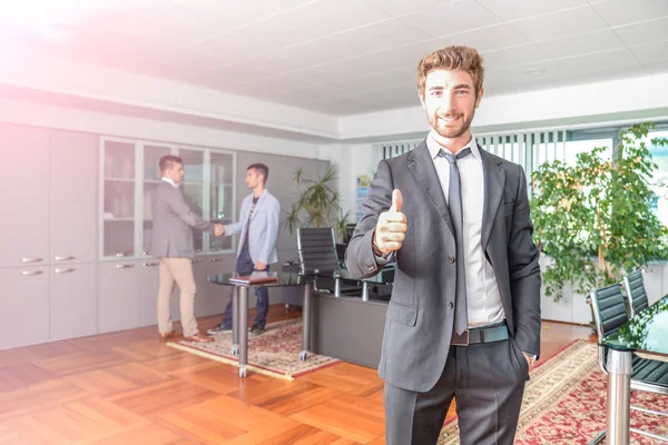 Business man at computer desk