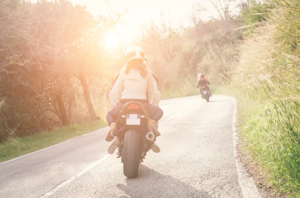 Group of bikers Making an excursion during the weekend