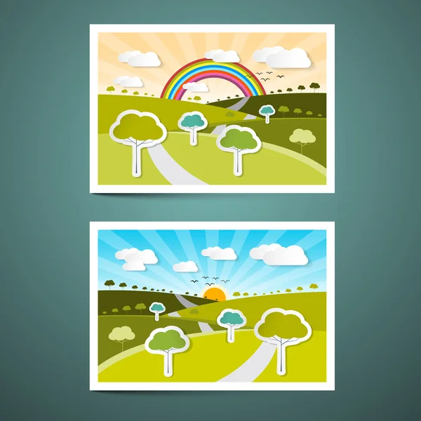 Landscapes Vector Illustrations