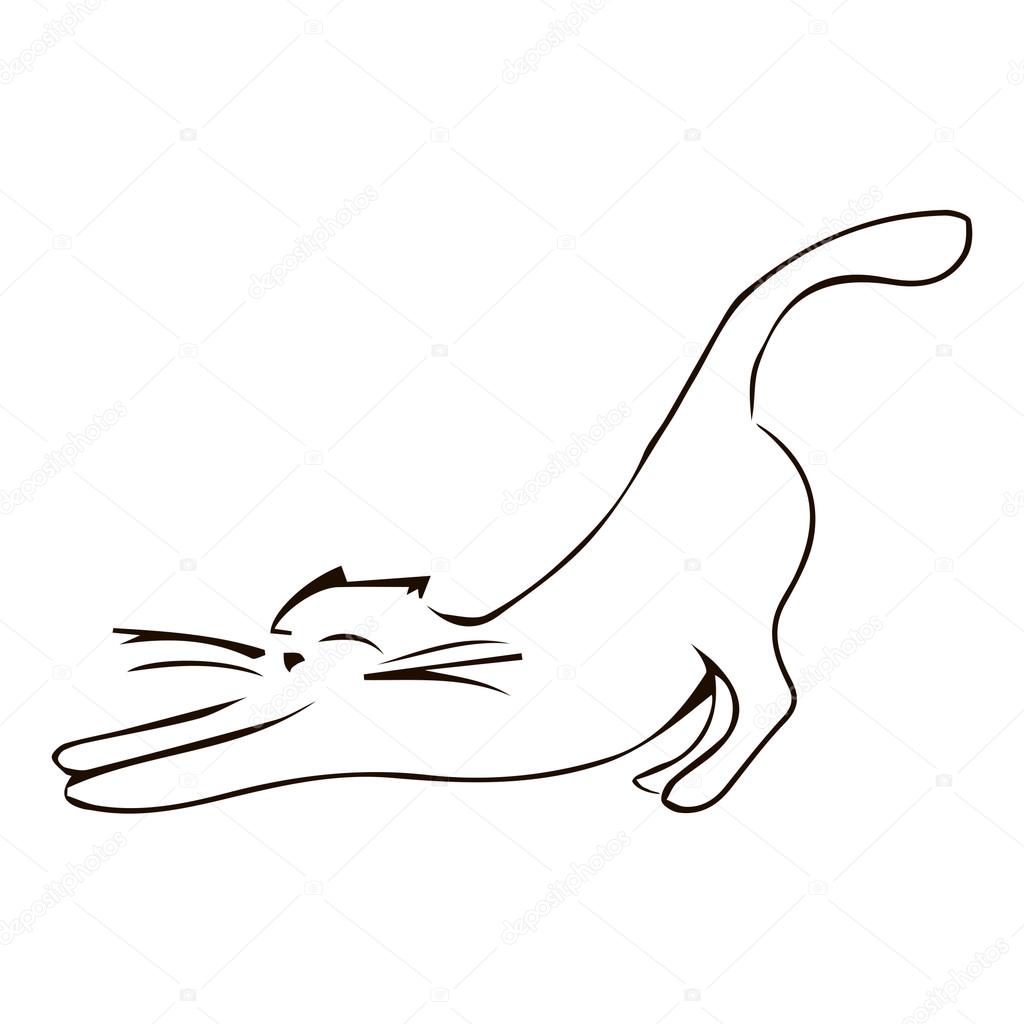 Кошки потягиваются рисунок Кошки потягиваются рисунок