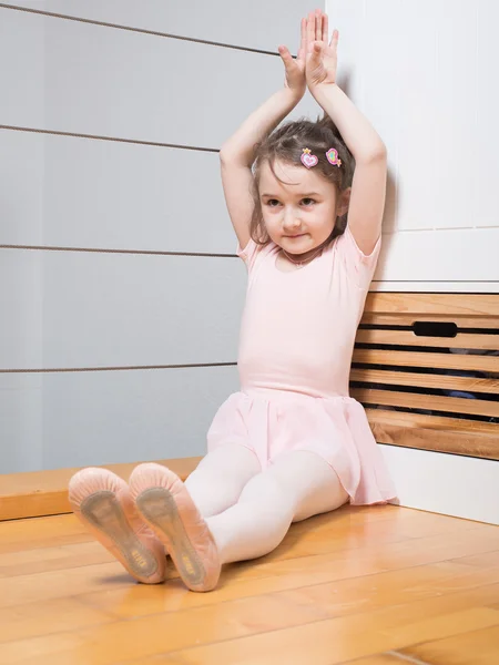 Little girl practicing ballet
