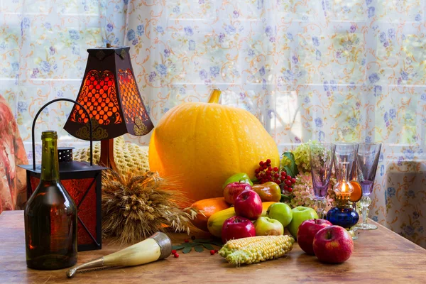 Thanksgiving - a family holiday, still life with vegetables and