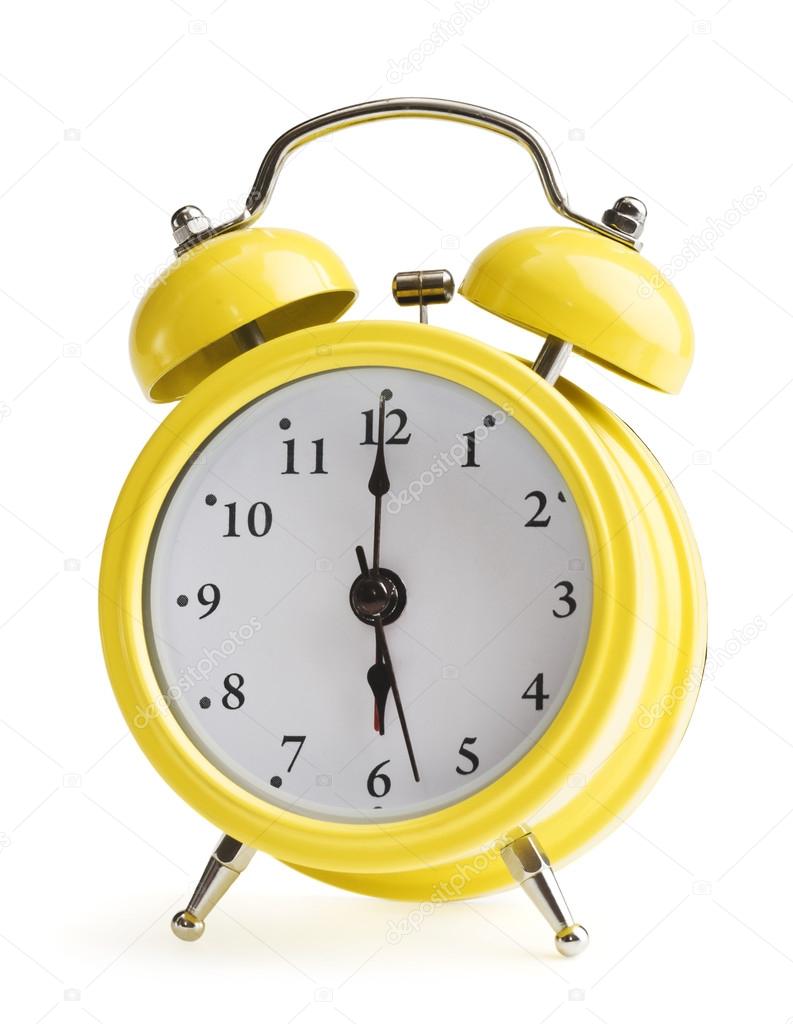 Six oclock on alarm clock — Stock Photo © ulkan #53218945