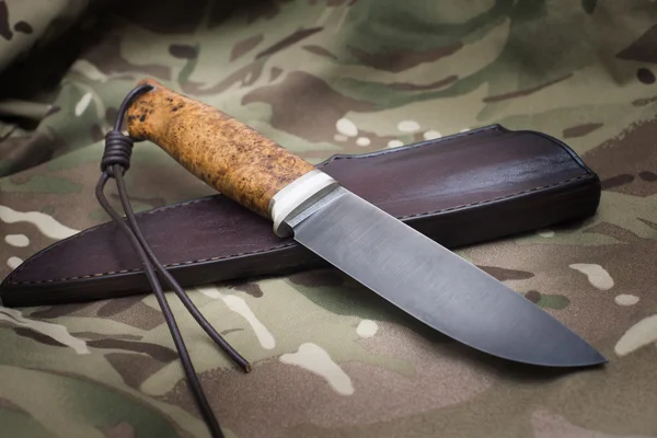 Hunting knife with scabbard