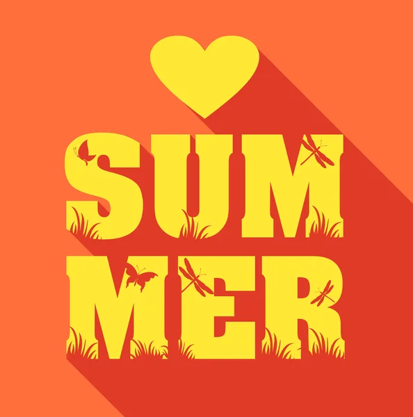 Summer poster of type composition