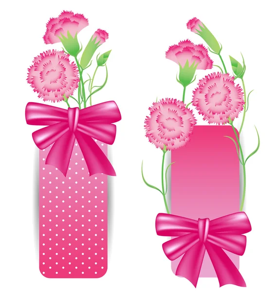 Ribbon with Carnation for mothers day card