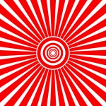 Abstract retro Japanese sunrise background. Vector. — Stock Vector