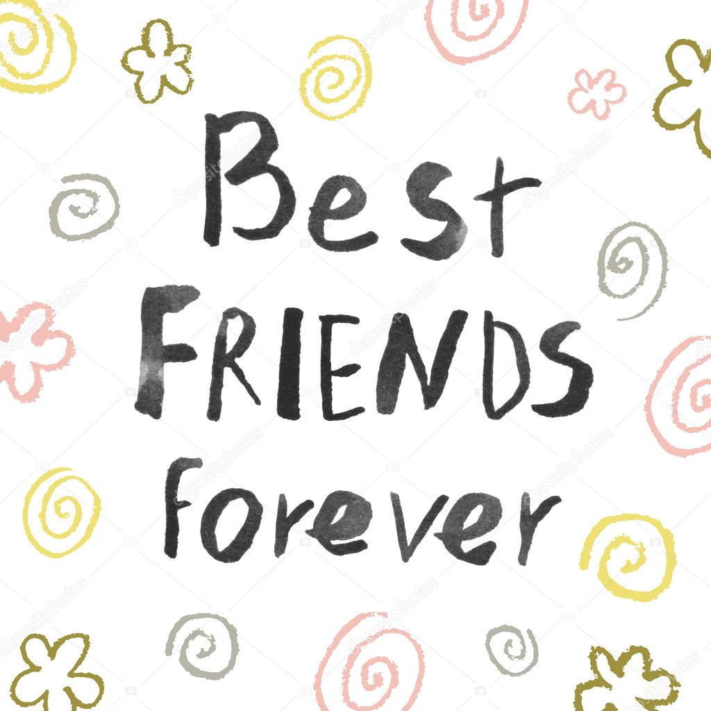 Best friends forever. β Stock Vector Β© Elenamedvedeva #93059962