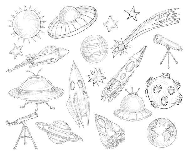 Space objects sketch set