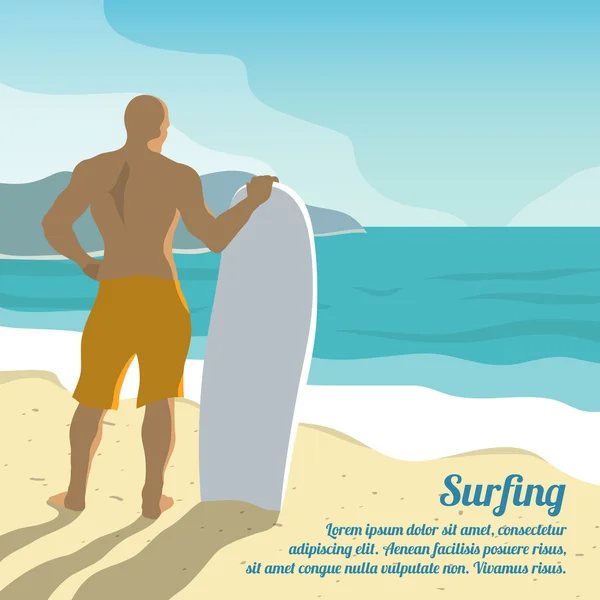 Surfing summer poster