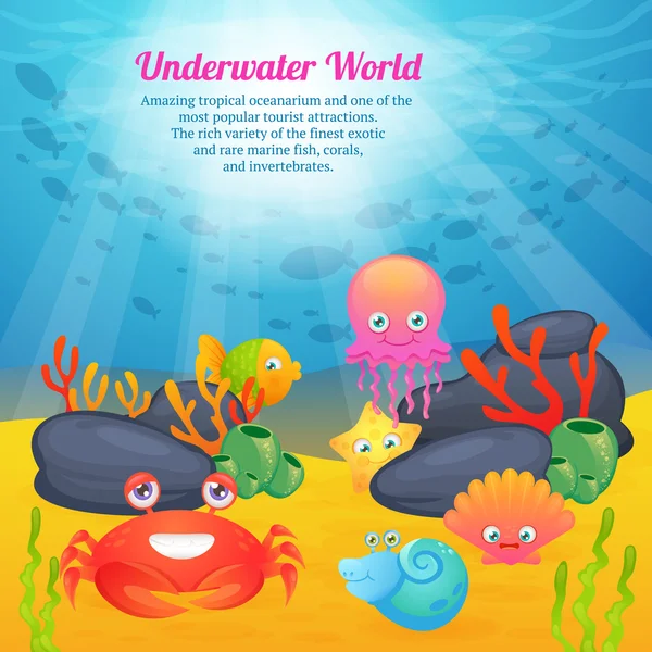Cute animals underwater world series