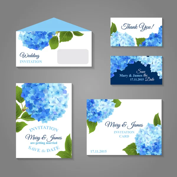 Hydrangea Invitations Set