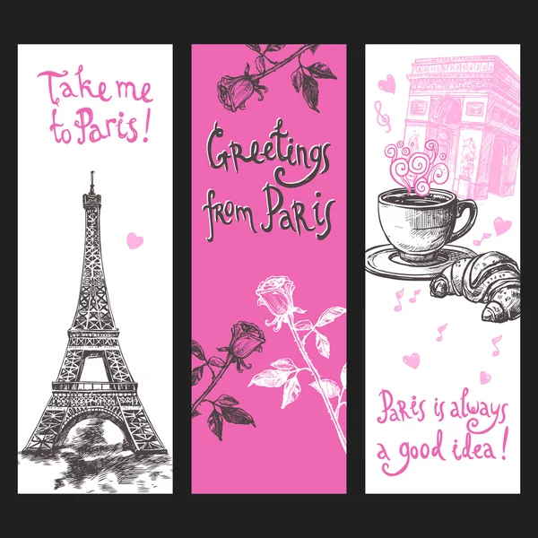 Paris Vertical Banner Set