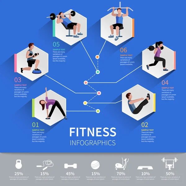 Fitness people infographic presentation design