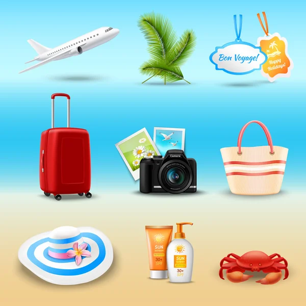 Vacation Realistic Icons