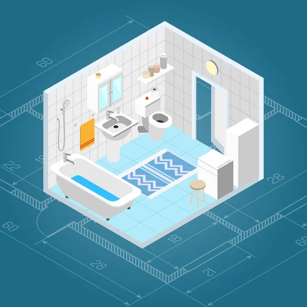 Bathroom Interior Isometric