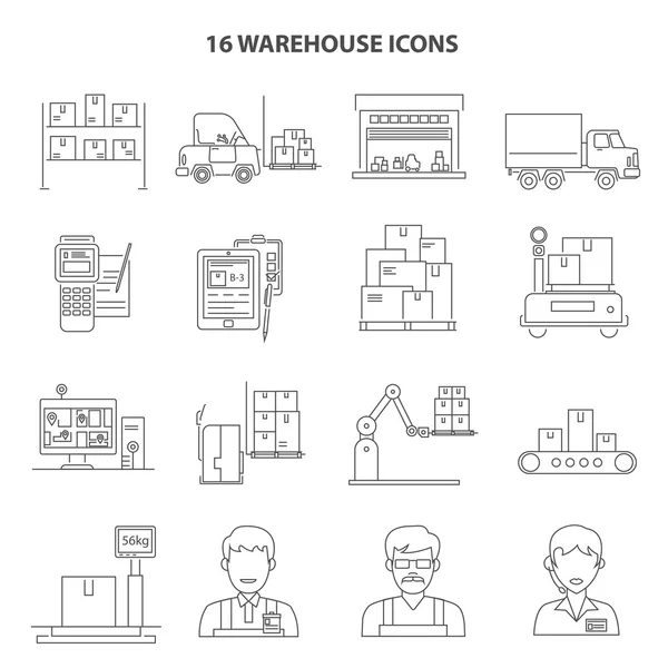 Warehouse Icons Outline