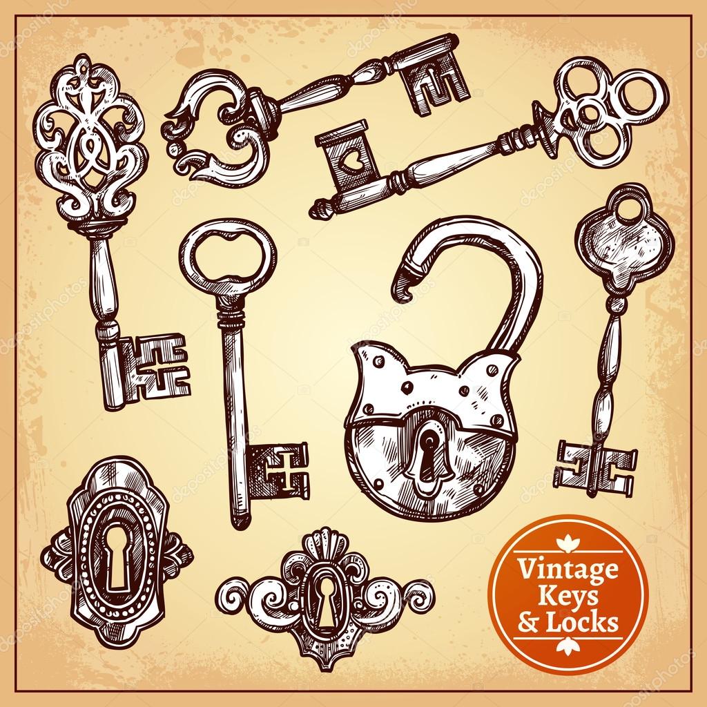 锁和钥匙插画图片素材_ID:423406081-Veer图库
