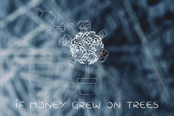 Concept of if money grew on trees