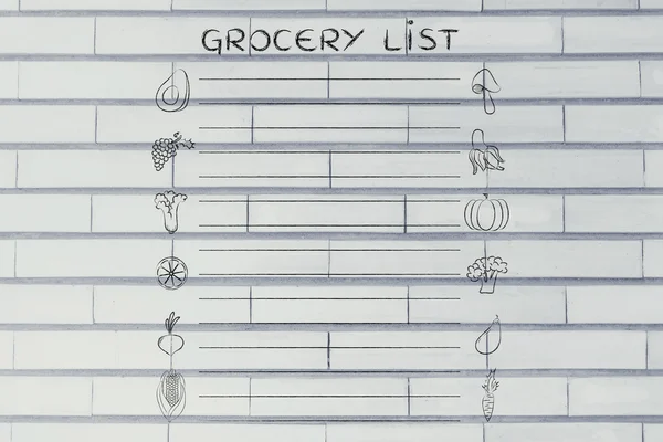 Grocery list template