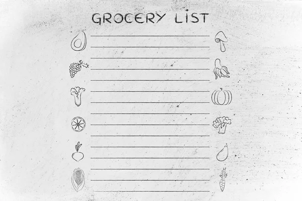 Grocery list template