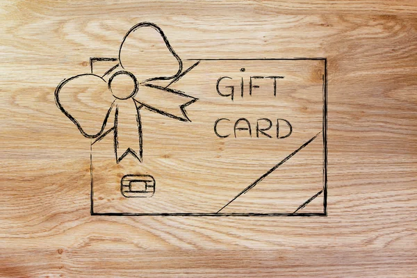 Retailer\'s gift card with bow