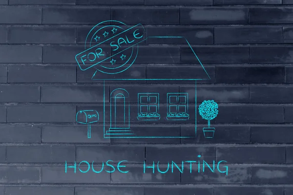 Concept of house hunting