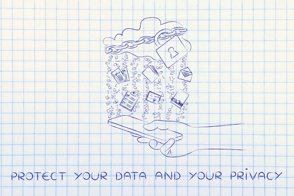 Concept of protected your data and your privacy