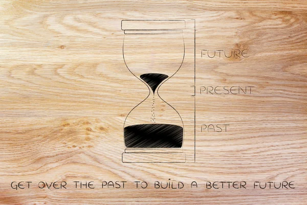 Concept of how to get over the past to build a better future