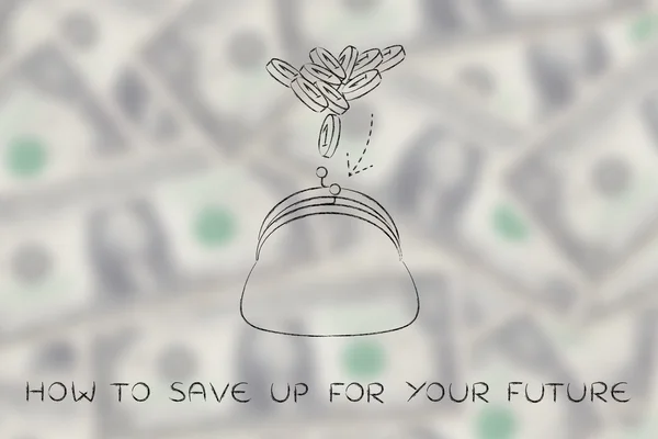 Concept of how to save up for your future